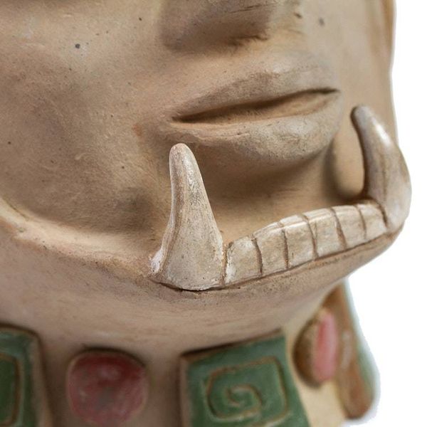 Alternate image for Ceramic Jaguar Warrior Head Sculpture From Teotihuacan Jaguar Warrior Head