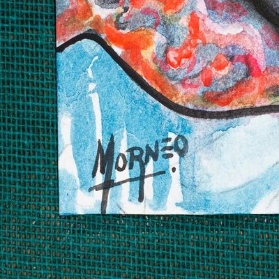 Alternate image for Traditional Expressionist Watercolor Alebrije Snake Painting Snake Alebrije