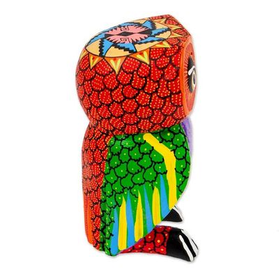 Alternate image for Hand-Carved Painted Wood Alebrije Owl Figurine from Mexico Sweet Owl