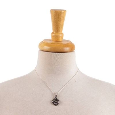 Alternate image for Unique Romantic Sterling Silver Pendant Necklace Living Heart