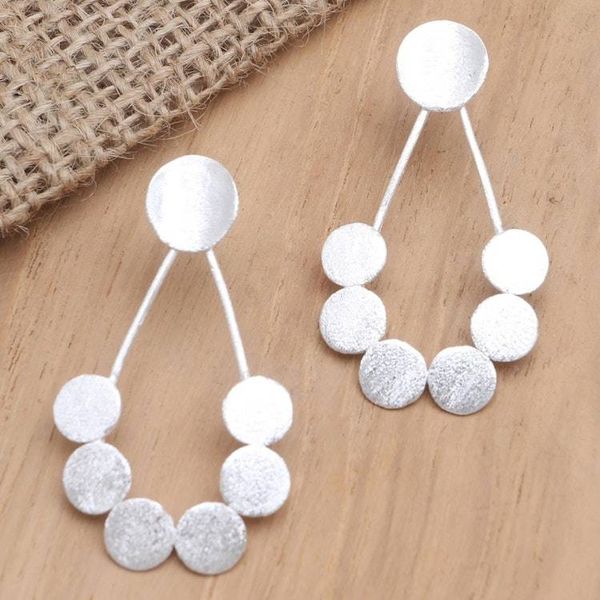 Alternate image for Hand Crafted Sterling Silver Drop Earrings Unforgettable