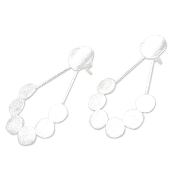 Alternate image for Hand Crafted Sterling Silver Drop Earrings Unforgettable