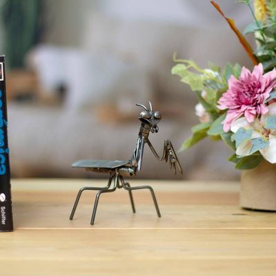 Primary image for Mantis-Themed Eco-Friendly Modern Recycled Metal Figurine Marvelous Mantis