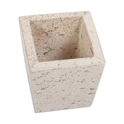 Alternate image for Travertine Marble Desk Accessory Set Travertine