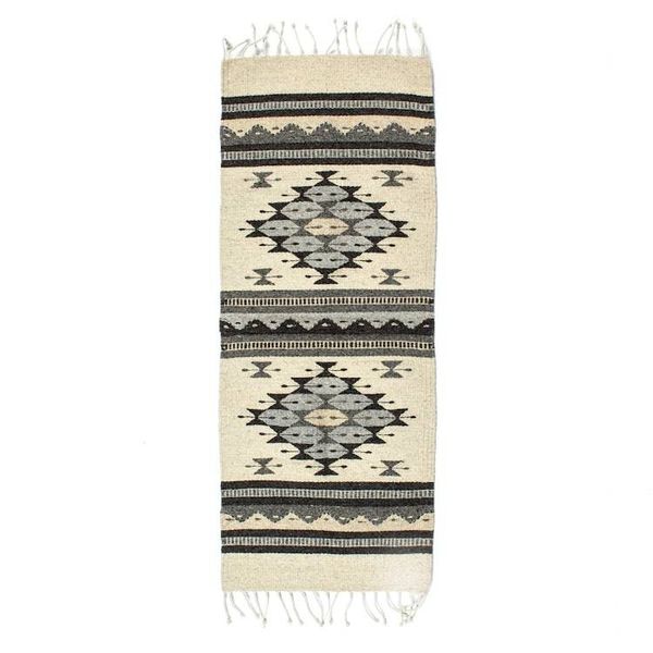Alternate image for Natural Dye and 100 Wool Table Runner Handwoven in Mexico Mist of Tradition