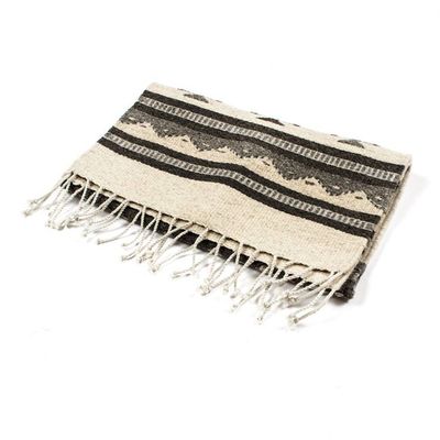 Alternate image for Natural Dye and 100 Wool Table Runner Handwoven in Mexico Mist of Tradition
