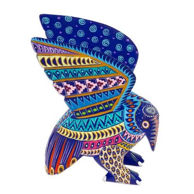 Alternate image for Wood Alebrije Eagle Figurine Hand-Painted in Mexico Glorious Eagle