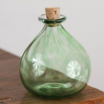 Primary image for Handblown Recycled Glass Jar from Mexico Verdant Potion