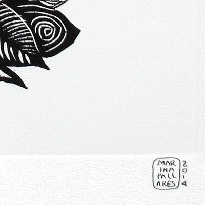 Alternate image for Limited Edition Etched Print of a Bird Cage from Mexico The Birds Are In Their Place