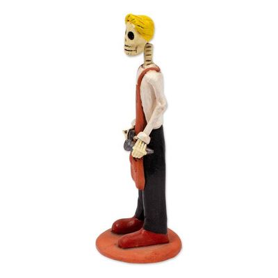 Alternate image for Artisan Crafted Skeletal Barber Sculpture Barber Catrin