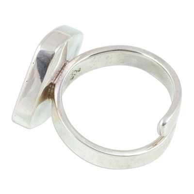 Alternate image for Taxco Silver Modern Geometric Rhombus-Themed Wrap Ring Radiant Rhombus