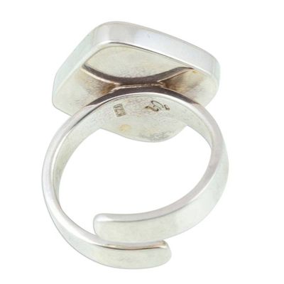 Alternate image for Taxco Silver Modern Geometric Rhombus-Themed Wrap Ring Radiant Rhombus