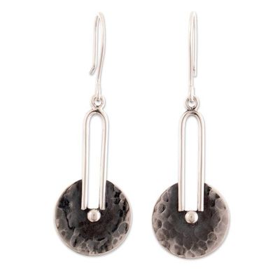 Alternate image for Vintage Padlock-Inspired Sterling Silver Dangle Earrings Vintage Padlock