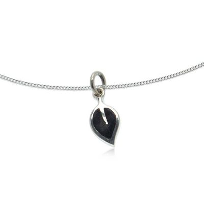 Alternate image for Leaf-Themed Bocote Wood and Sterling Silver Pendant Necklace Genuine Forest