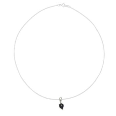 Alternate image for Leaf-Themed Bocote Wood and Sterling Silver Pendant Necklace Genuine Forest