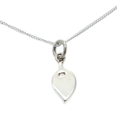 Alternate image for Leaf-Themed Bocote Wood and Sterling Silver Pendant Necklace Genuine Forest