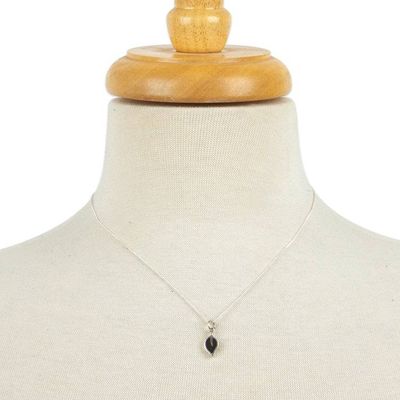 Alternate image for Leaf-Themed Bocote Wood and Sterling Silver Pendant Necklace Genuine Forest