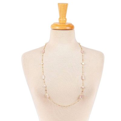 Alternate image for Artisan-Made 24k Gold-Plated Cultured Pearl Station Necklace Elegance  Pearls