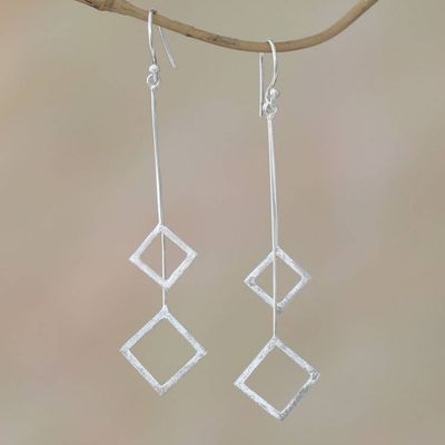 Primary image for Geometric Sterling Silver Dangle Earrings from Bali Quantum Dangle