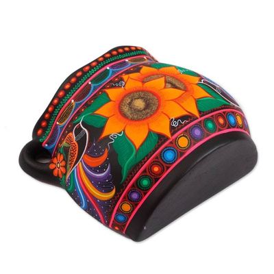 Alternate image for Hand-Painted Floral Ceramic Wall Flower Pot from Mexico Floral Growth