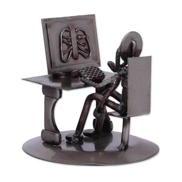 Alternate image for Upcycled Metal Auto Part Sculpture of a Doctor from Mexico X-Rays