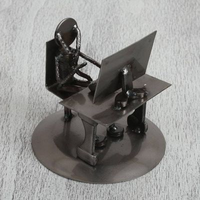 Alternate image for Upcycled Metal Auto Part Sculpture of a Doctor from Mexico X-Rays