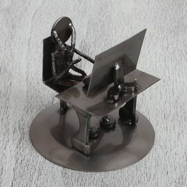 Alternate image for Upcycled Metal Auto Part Sculpture of a Doctor from Mexico X-Rays