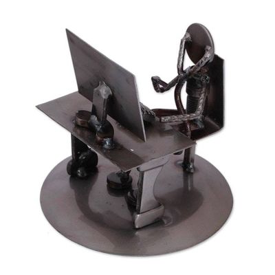 Alternate image for Upcycled Metal Auto Part Sculpture of a Doctor from Mexico X-Rays