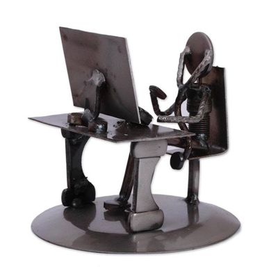 Alternate image for Upcycled Metal Auto Part Sculpture of a Doctor from Mexico X-Rays