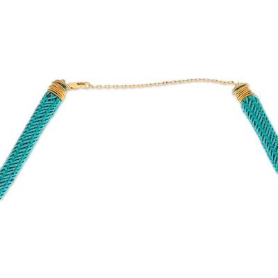 Alternate image for 18k Gold Accent Agate Pendant Necklace from Mexico Beautiful Fascination