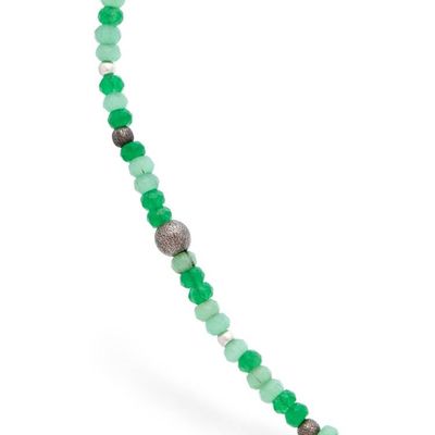 Alternate image for Aventurine Taxco Silver Leaf Choker and Pendant Necklace Verdant Leaf