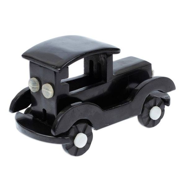 Alternate image for Handmade Natural Onyx Sculpture of a Classic Car from Mexico Those Classic Days
