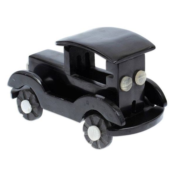 Alternate image for Handmade Natural Onyx Sculpture of a Classic Car from Mexico Those Classic Days