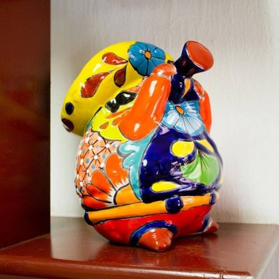 Primary image for Talavera-Style Ceramic Figurine of a Mariachi with a Trumpet Trumpet Mariachi