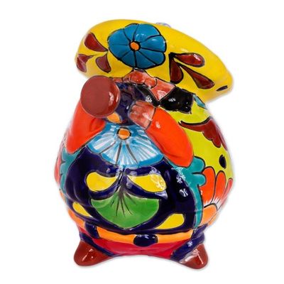 Alternate image for Talavera-Style Ceramic Figurine of a Mariachi with a Trumpet Trumpet Mariachi