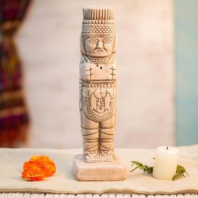 Primary image for Toltec Warrior Mexican Replica Ceramic Sculpture Warrior from Tula