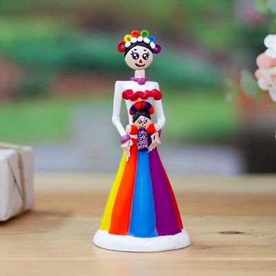 Primary image for Hand-Painted Folk Art-Inspired Ceramic Sculpture from Mexico Lele Doll
