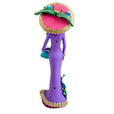 Alternate image for Artisan Crafted Catrina Day of the Dead Figurine La Catrina Socorro