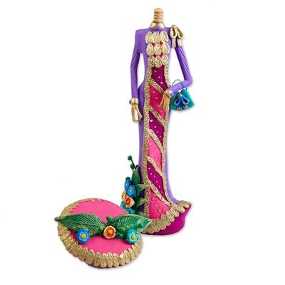 Alternate image for Artisan Crafted Catrina Day of the Dead Figurine La Catrina Socorro