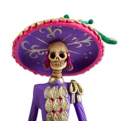 Alternate image for Artisan Crafted Catrina Day of the Dead Figurine La Catrina Socorro