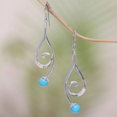 Alternate image for Hand Crafted Sterling Silver Dangle Earrings from Bali Sky Melody