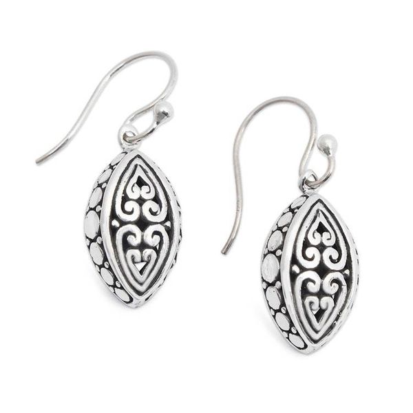 Alternate image for Nature-Themed Balinese Sterling Silver Seed Dangle Earrings Graceful Seeds