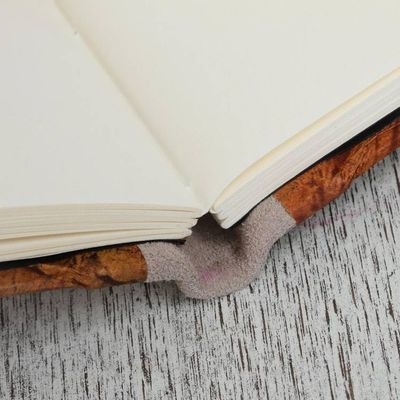 Alternate image for Recycled Paper Journal with Brown Motifs from Mexico Shifting Desert