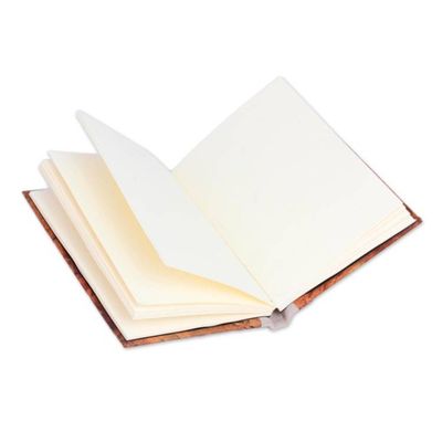 Alternate image for Recycled Paper Journal with Brown Motifs from Mexico Shifting Desert