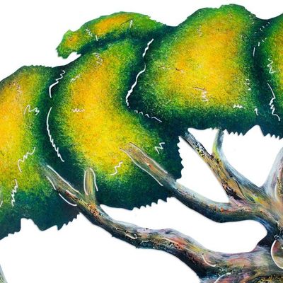 Alternate image for Handcrafted Nature Themed Steel Wall Art from Mexico Great Tree of Life