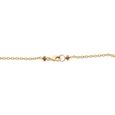 Alternate image for Gold-Plated Necklace and Earrings Set with Multi-Gemstones Posh Contrast