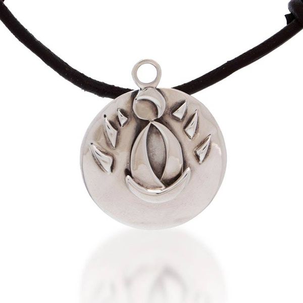 Alternate image for Taxco 925 Sterling Silver Aztec Pendant Necklace from Mexico Tonantzin My Guadalupe