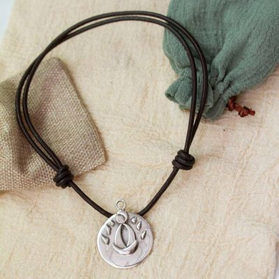 Alternate image for Taxco 925 Sterling Silver Aztec Pendant Necklace from Mexico Tonantzin My Guadalupe