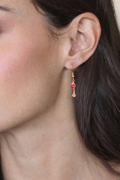 Alternate image for 14k Gold-Plated Multi-Gemstone Necklace and Earrings Set Drops of Glamour