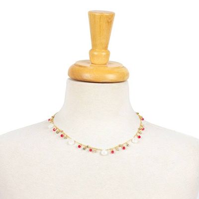 Alternate image for 14k Gold-Plated Multi-Gemstone Necklace and Earrings Set Drops of Glamour